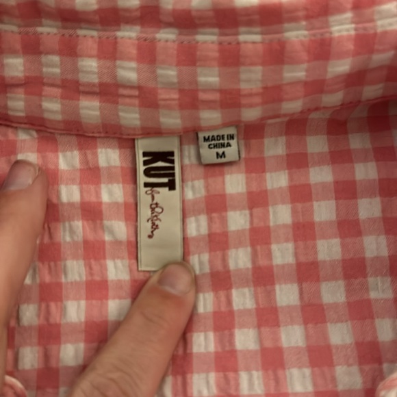 EUC KUT FROM THE KLOTH Feena Button Down Textured Blouse - Picture 7 of 10